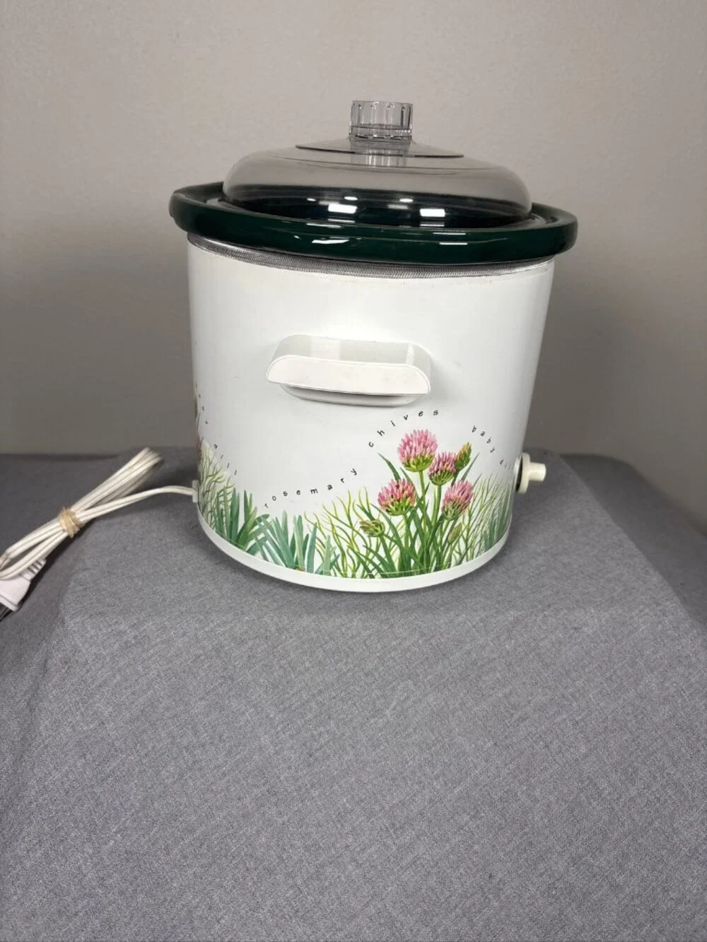 Rival Crock-Pot Stoneware Slow Cooker Herb Garden Floral Design 5 Qt